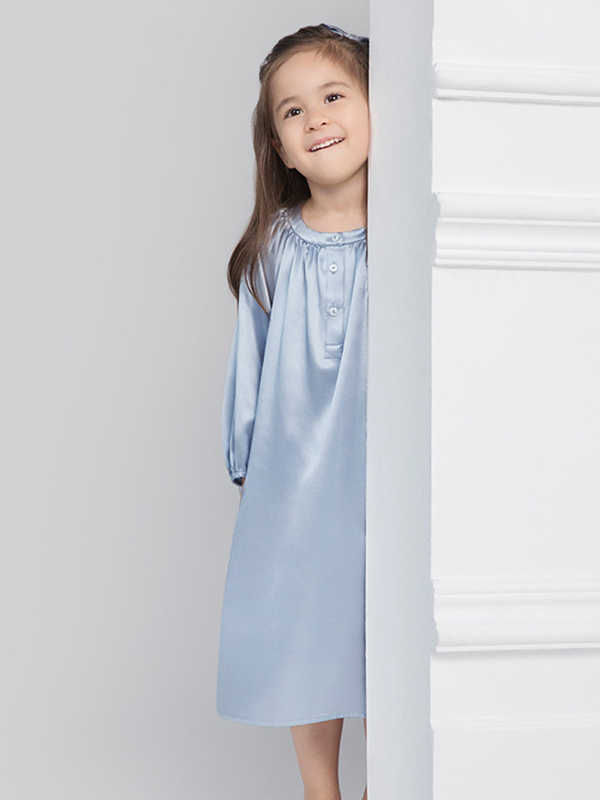 long sleeve silk nightgowns