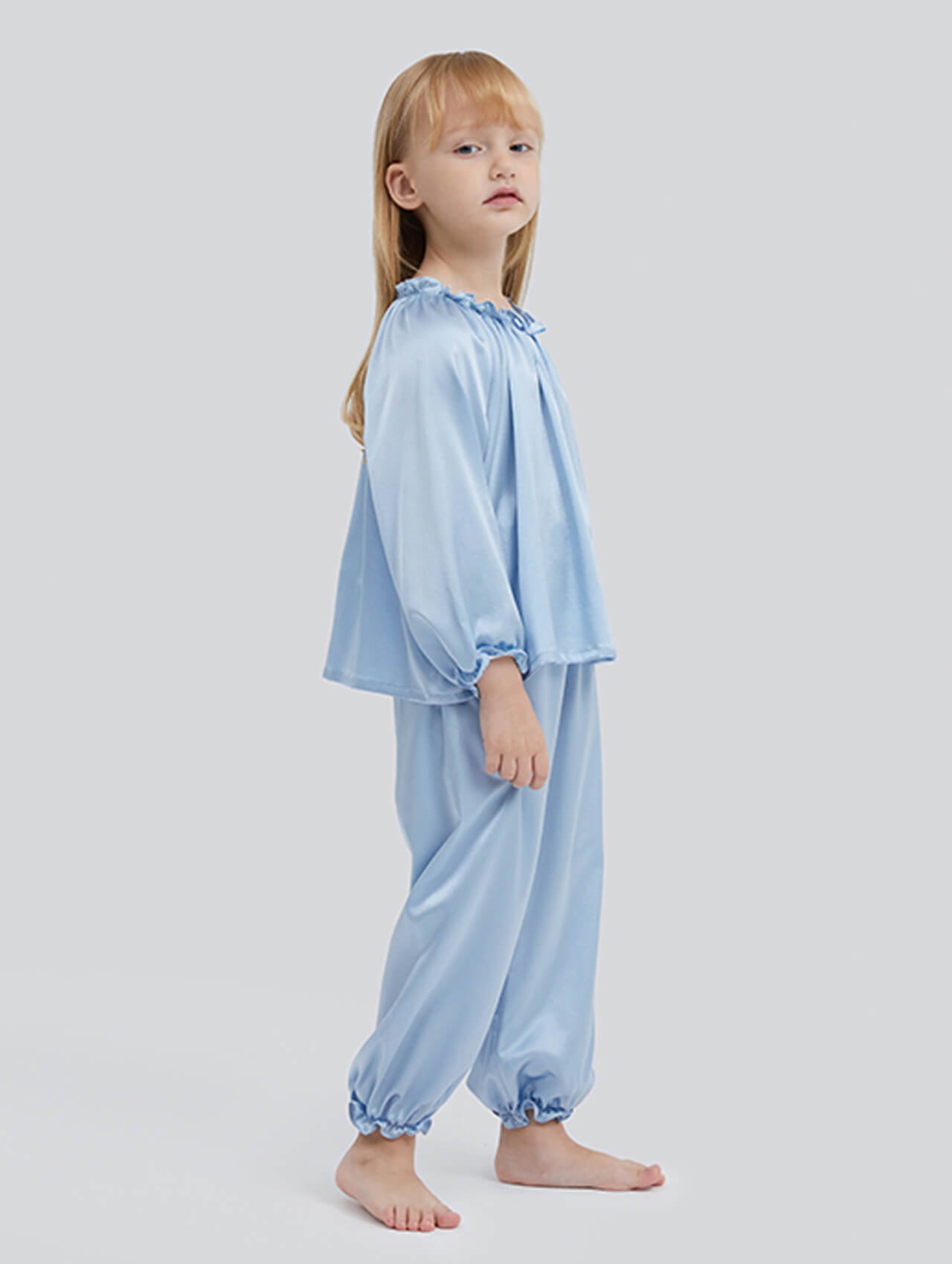 19 Momme Girls Pullover Long Silk Pajama Sets [FS221] - $149.00