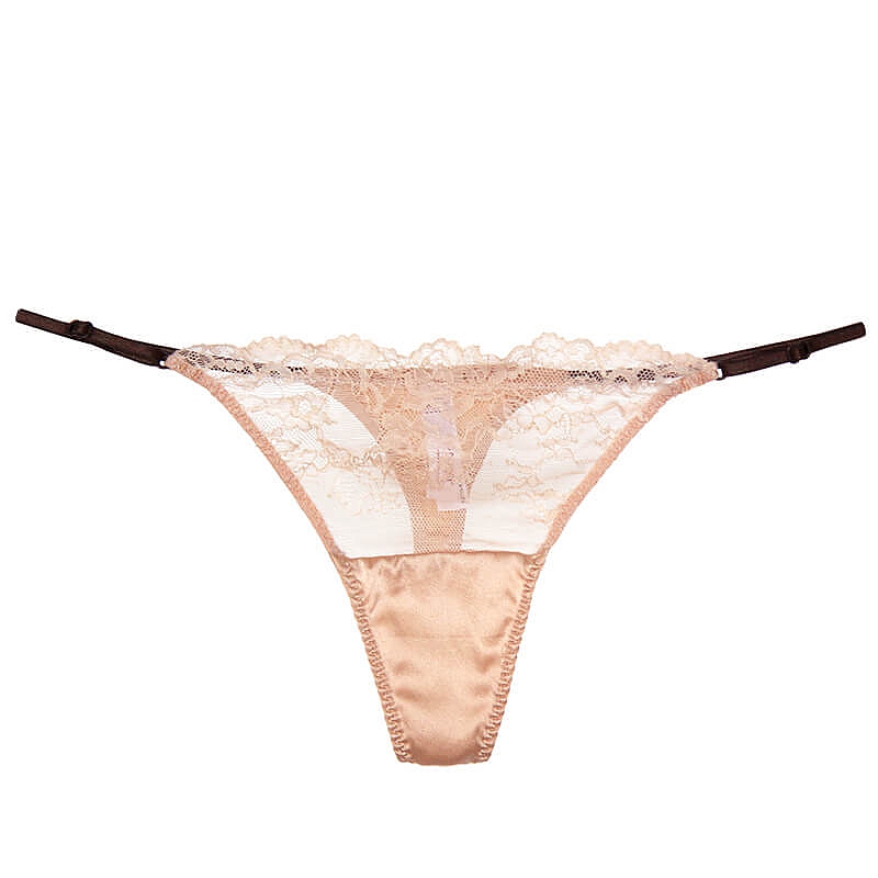 Floral Mesh Silk Thong Panty [FST01] - $32.99 : Freedomsilk, Mulberry ...