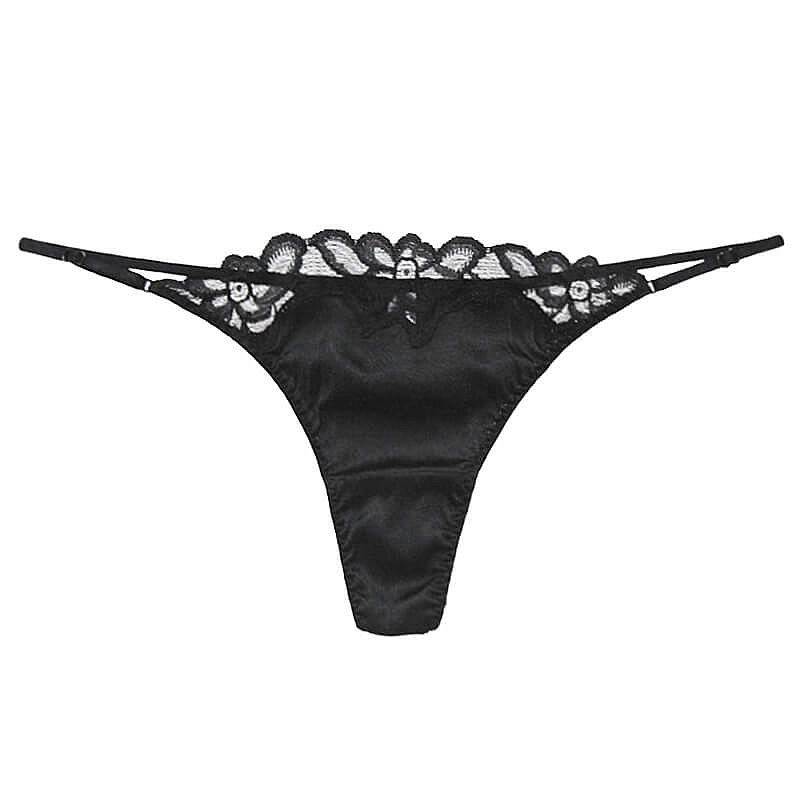 Floral Mesh Silk Thong Panty [FST01] - $32.99 : FreedomSilk, Best Silk ...