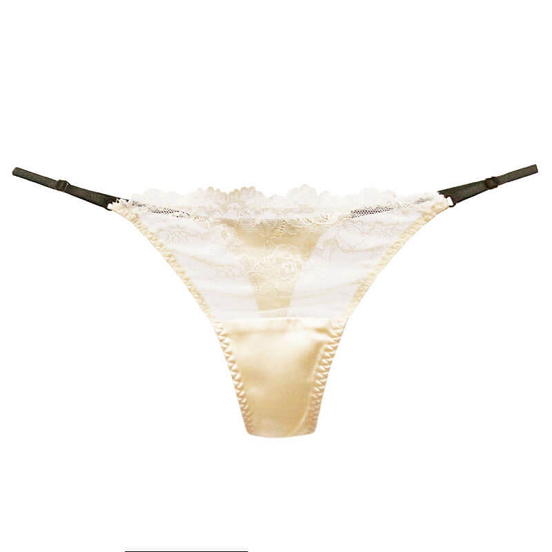 Floral Mesh Silk Thong Panty [FST01] - $32.99 : Freedomsilk, Mulberry ...