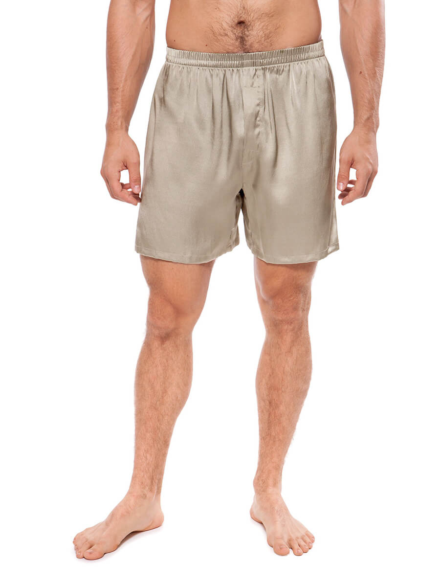 mens silk pajama shorts