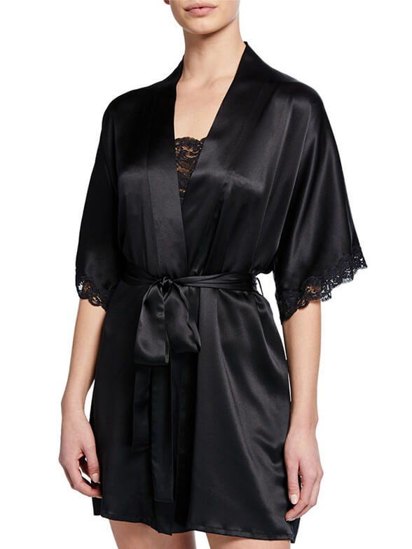 lace silk robe
