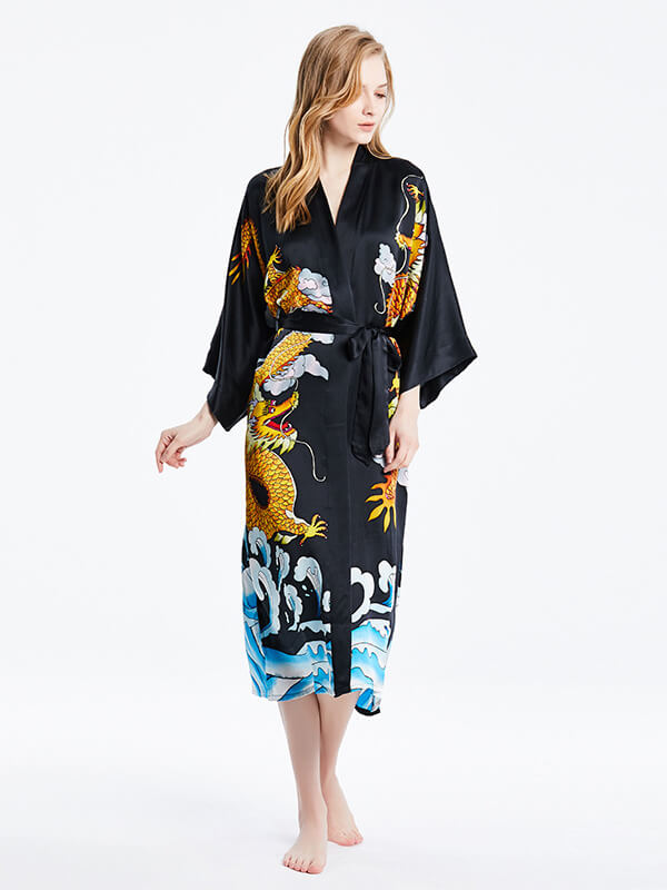 Peony & Butterfly Plus Size Floral Kimono Robe - Long – kimandono.com