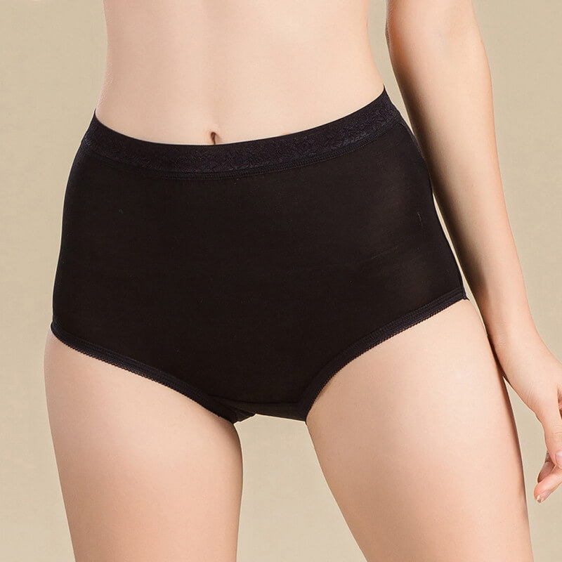 Seamless Granny High Waisted Silk Panty FST49