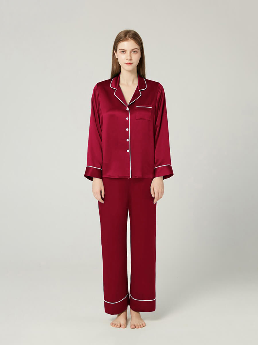 100% Pure Grade 6A Luxurious 30 Momme Mulberry Silk Pajama Sets for Women
