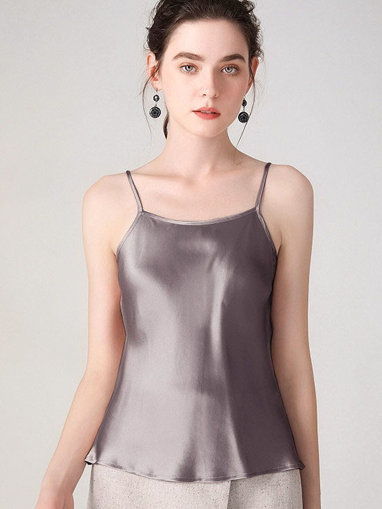 Grey Camisoles for Women, Silk, Satin & More