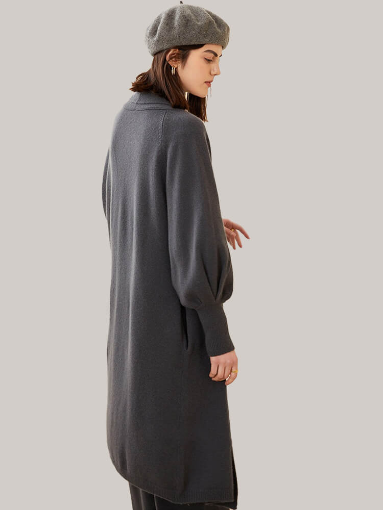 Halogen blouson sleeve hotsell long cashmere cardigan
