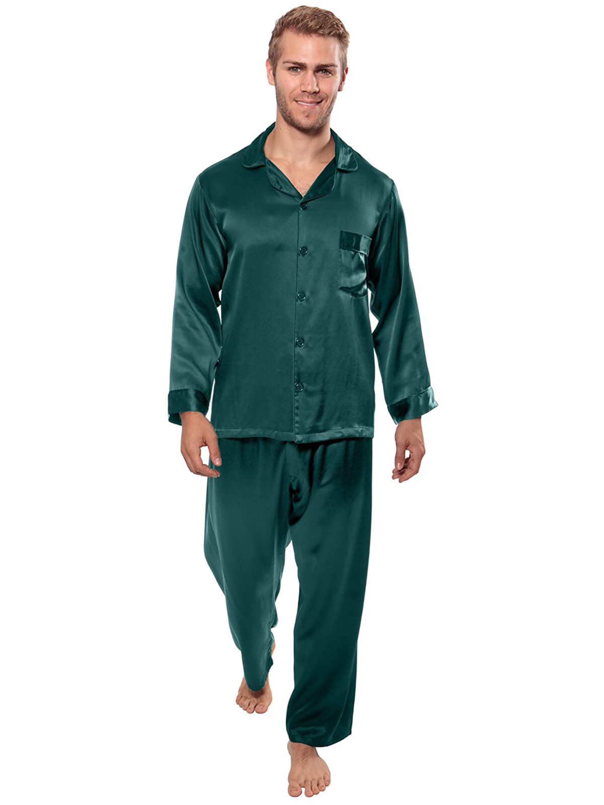 100% Pure Grade 6A Mulberry Silk Pajamas for Men