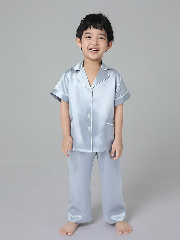 19 Momme Kids Silk Pajamas Set Boys and Girls Silk PJs [FS153] - $149.00 :  FreedomSilk, Best Silk Pillowcases, Silk Sheets, Silk Pajamas For Women,  Silk Nightgowns Online Store