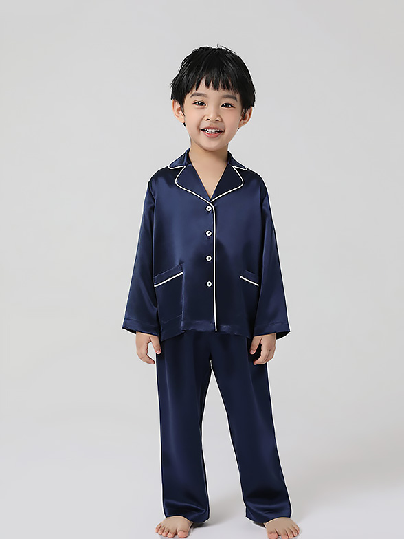 19 Momme Kids Silk Pajamas Set Boys and Girls Silk PJs [FS153] - $149.00 :  FreedomSilk, Best Silk Pillowcases, Silk Sheets, Silk Pajamas For Women,  Silk Nightgowns Online Store