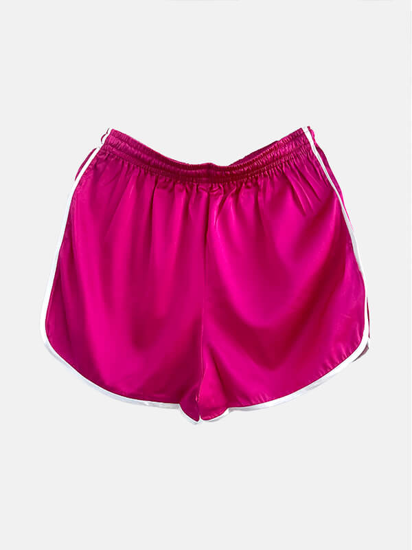 (XS/Hot Pink) Silk Sleep Shorts