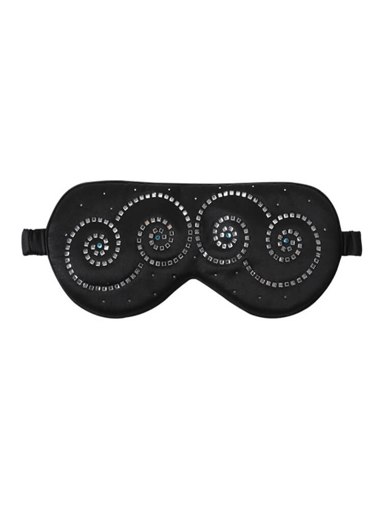Queen Rhinestone Luxury 100% Silk Eye Mask