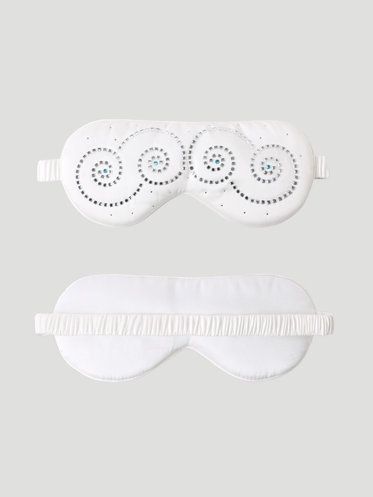 Queen Rhinestone Luxury 100% Silk Eye Mask