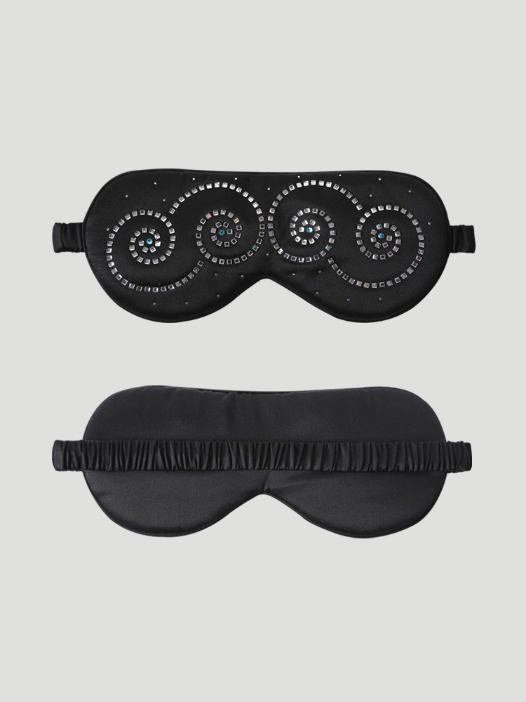 Queen Rhinestone Luxury 100% Silk Eye Mask