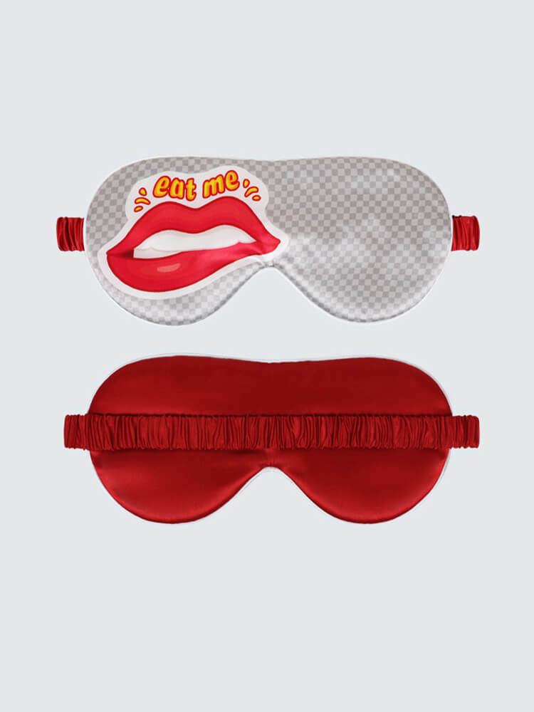 Fun Printed Silk Eye Mask For Couples