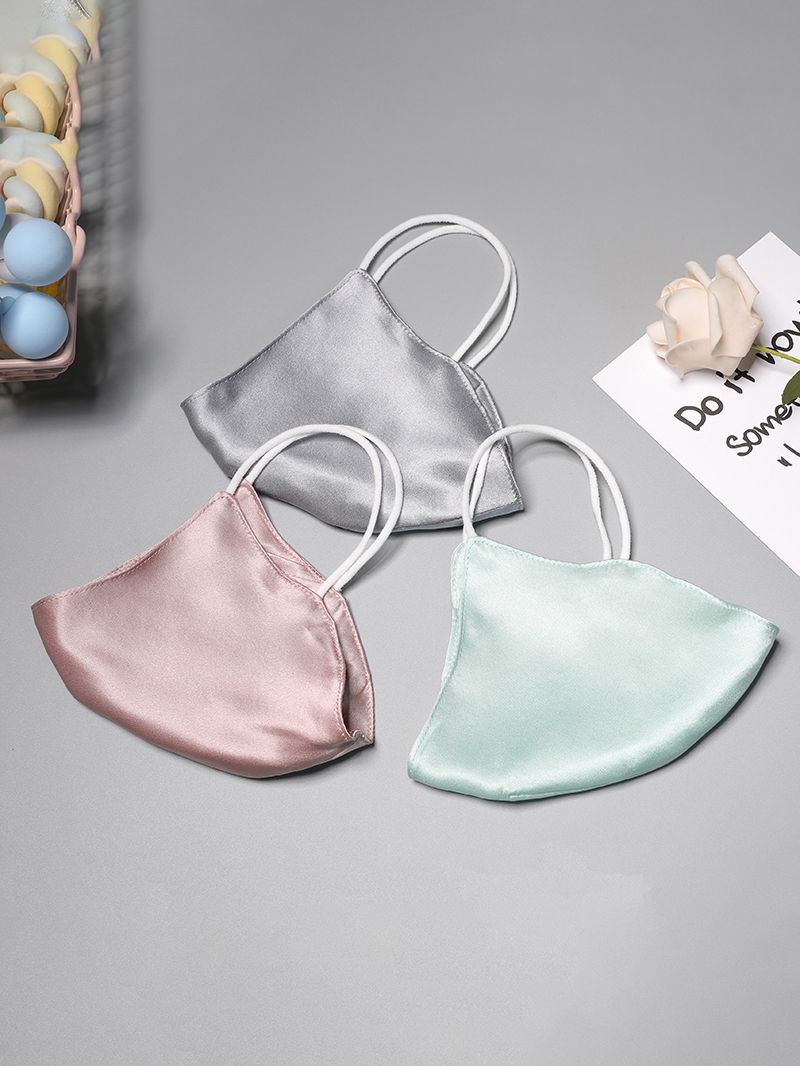 Mulberry Silk Face Mask PM2.5 Filter Pocket