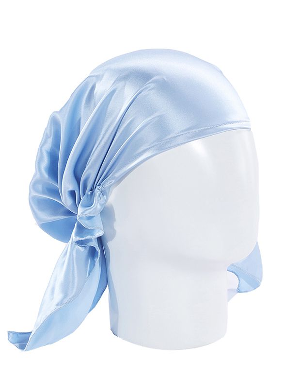 Charming Silk Night Sleep Hat With Ribbons