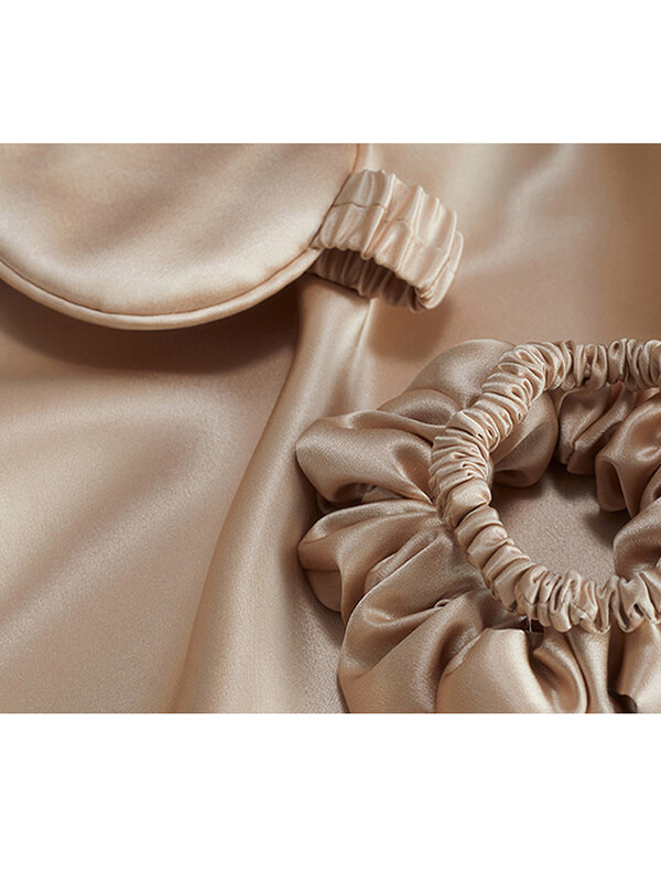 5 Pack Medium Size Flower Silk Hair Scrunchies