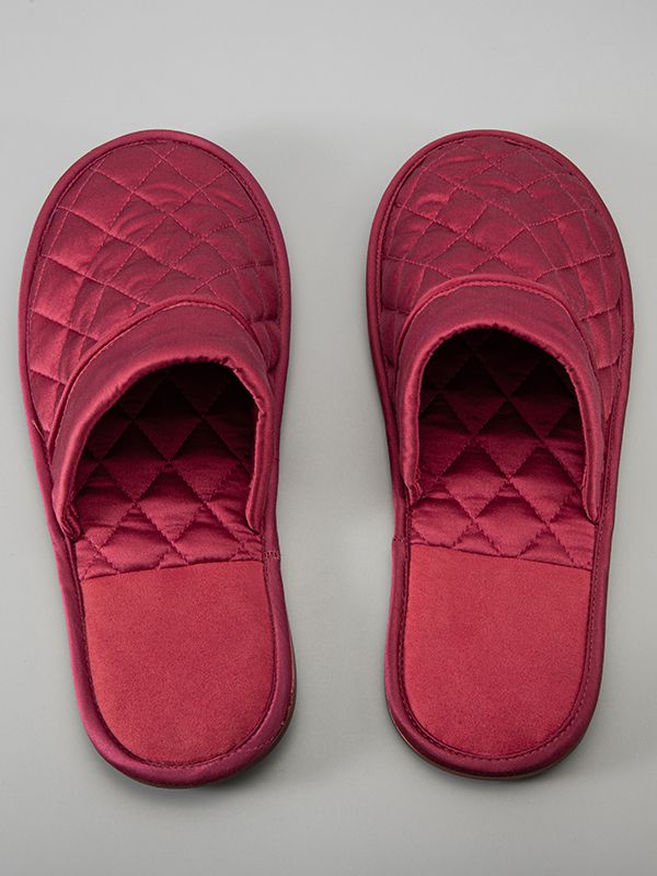 Ladies Luxurious Closed-toe Silk House Slippers For All Seasons