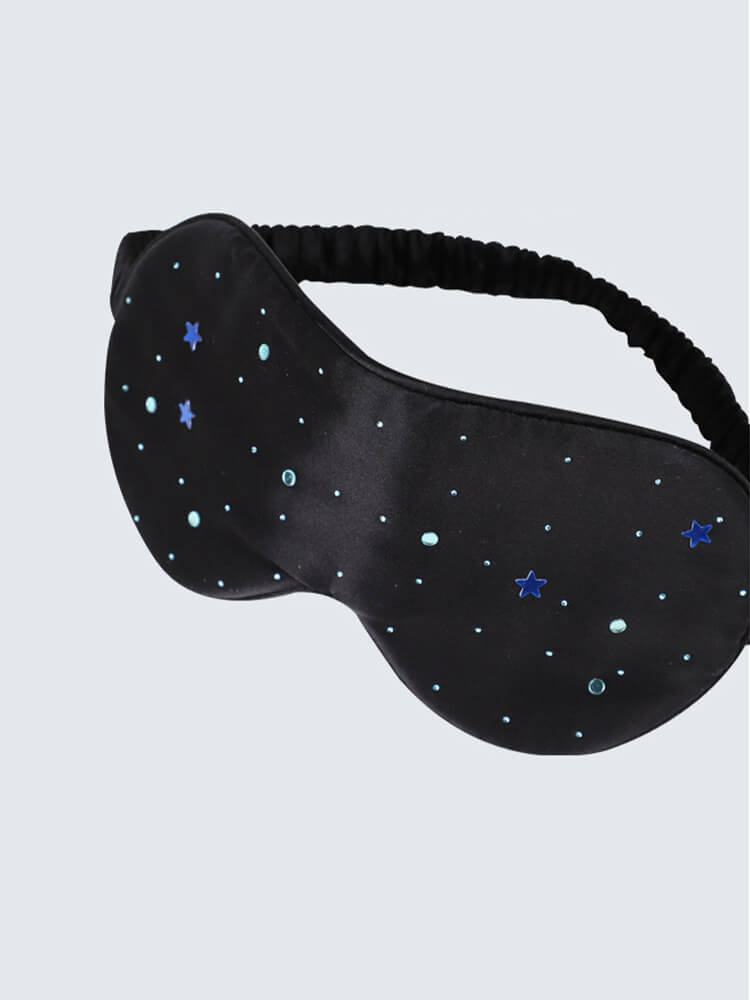Star Rhinestone Fashion Mulberry Silk Eye Mask