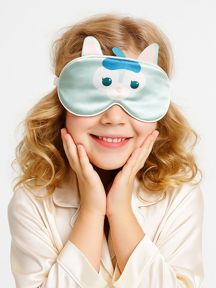 Cartoon Style Kids Silk Eye Mask