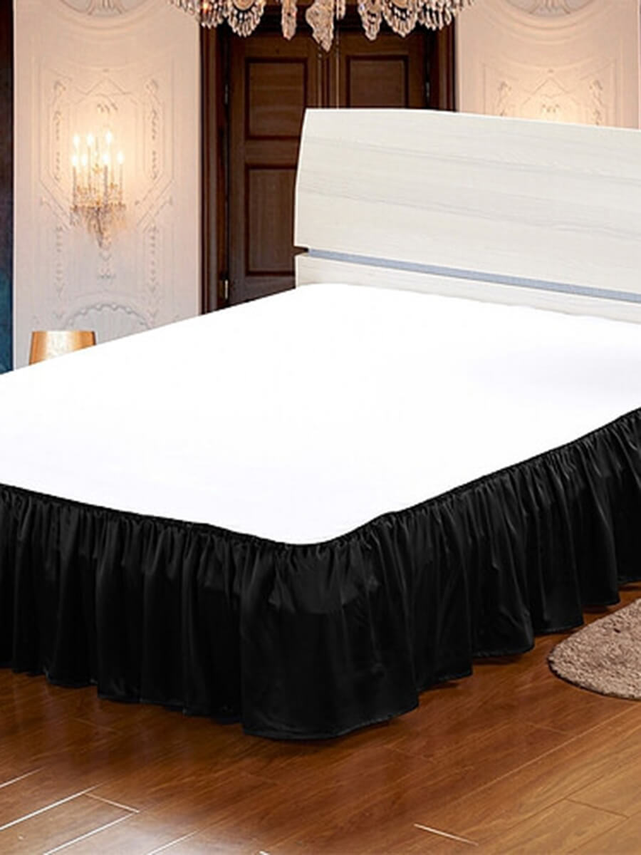 19 Momme Ruffled Silk Bed Skirt