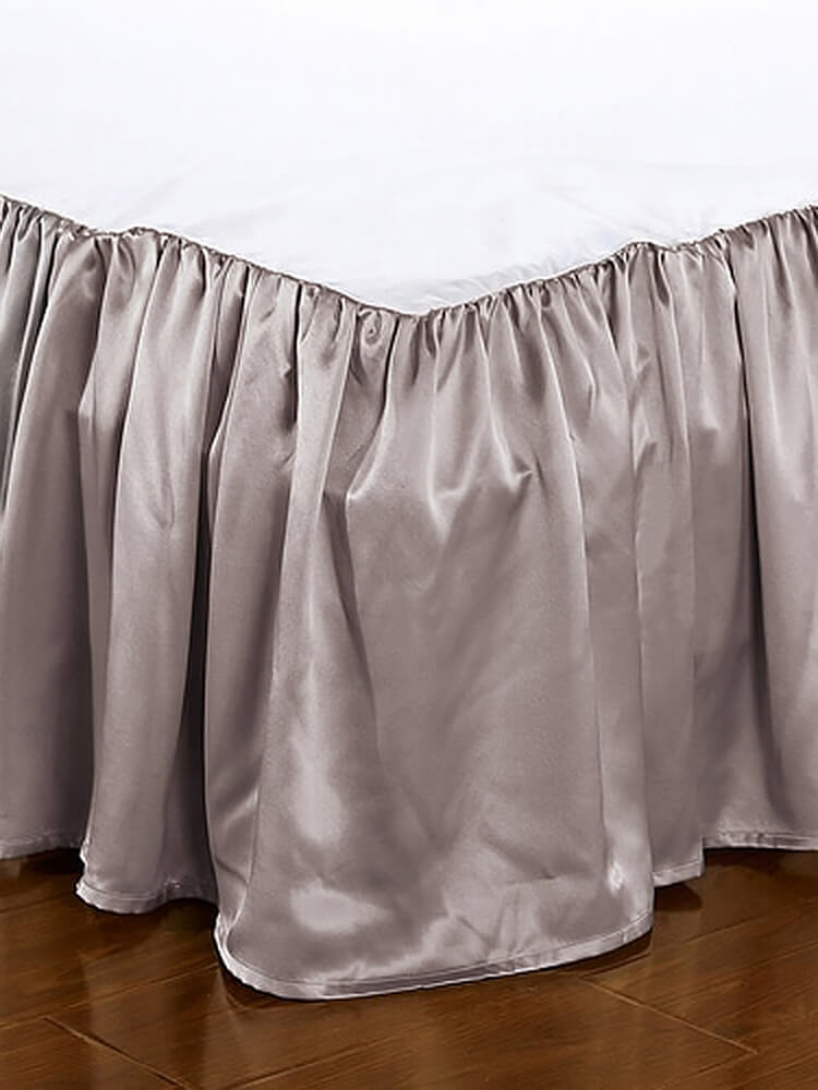 19 Momme Ruffled Silk Bed Skirt