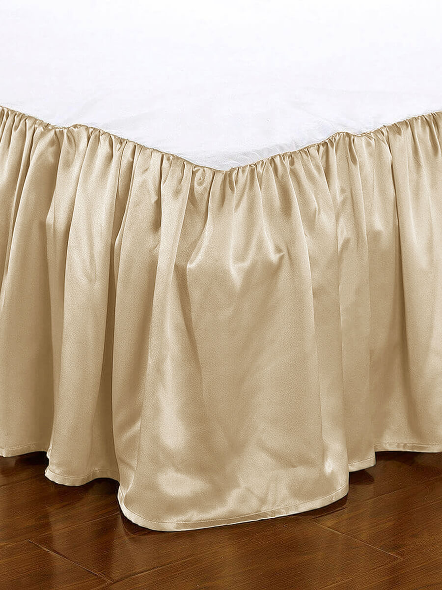 19 Momme Ruffled Silk Bed Skirt