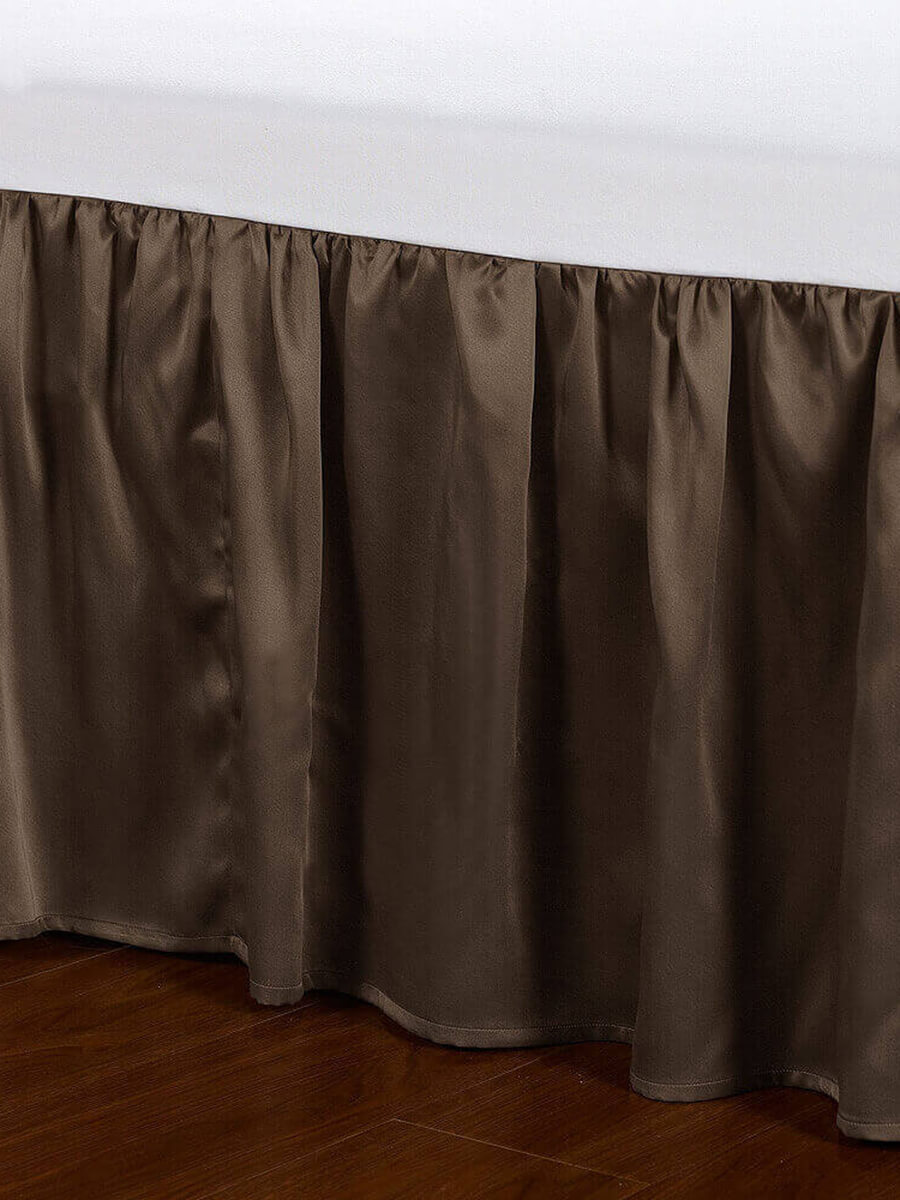 19 Momme Ruffled Silk Bed Skirt