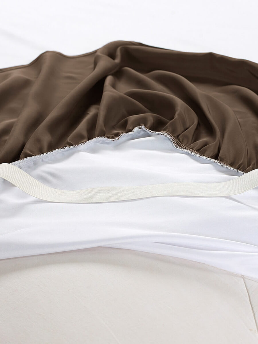 19 Momme Ruffled Silk Bed Skirt