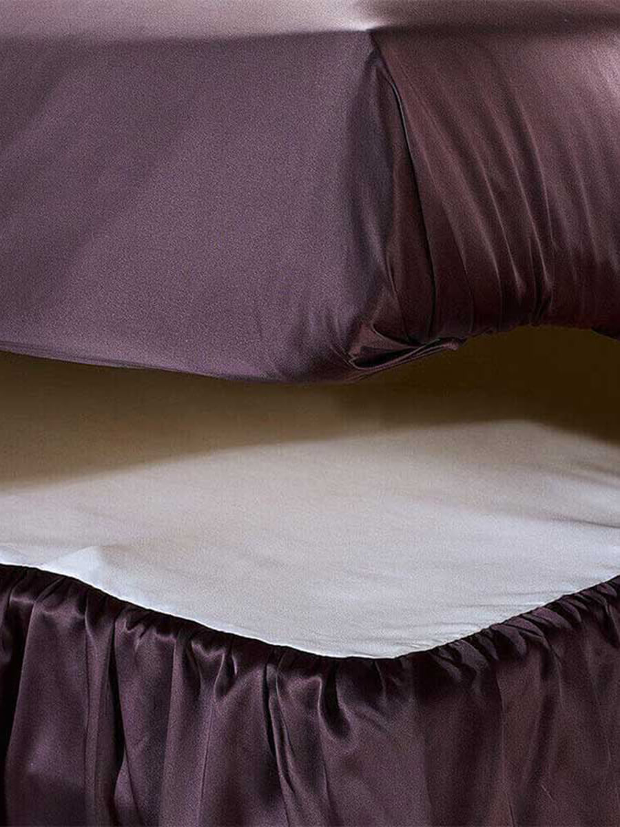 19 Momme Ruffled Silk Bed Skirt