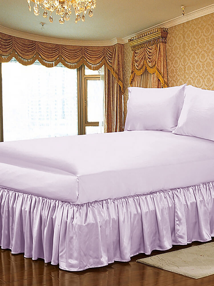 19 Momme Ruffled Silk Bed Skirt