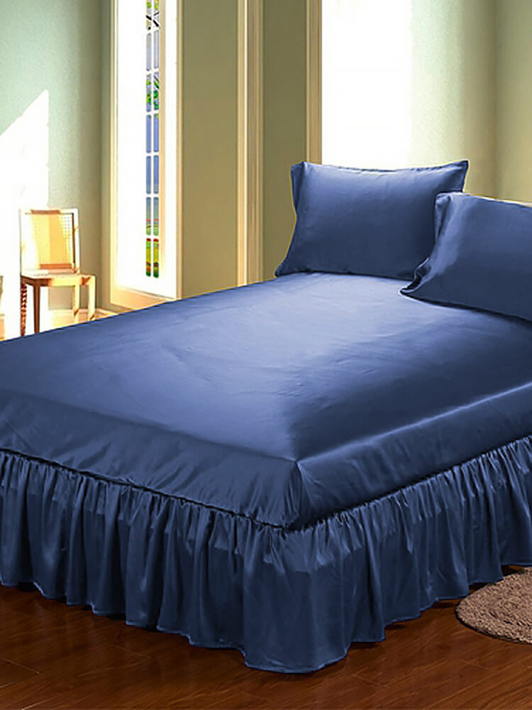 19 Momme Ruffled Silk Bed Skirt