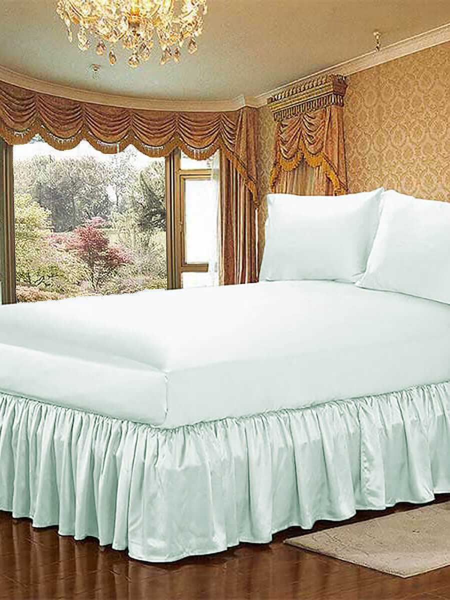 19 Momme Ruffled Silk Bed Skirt