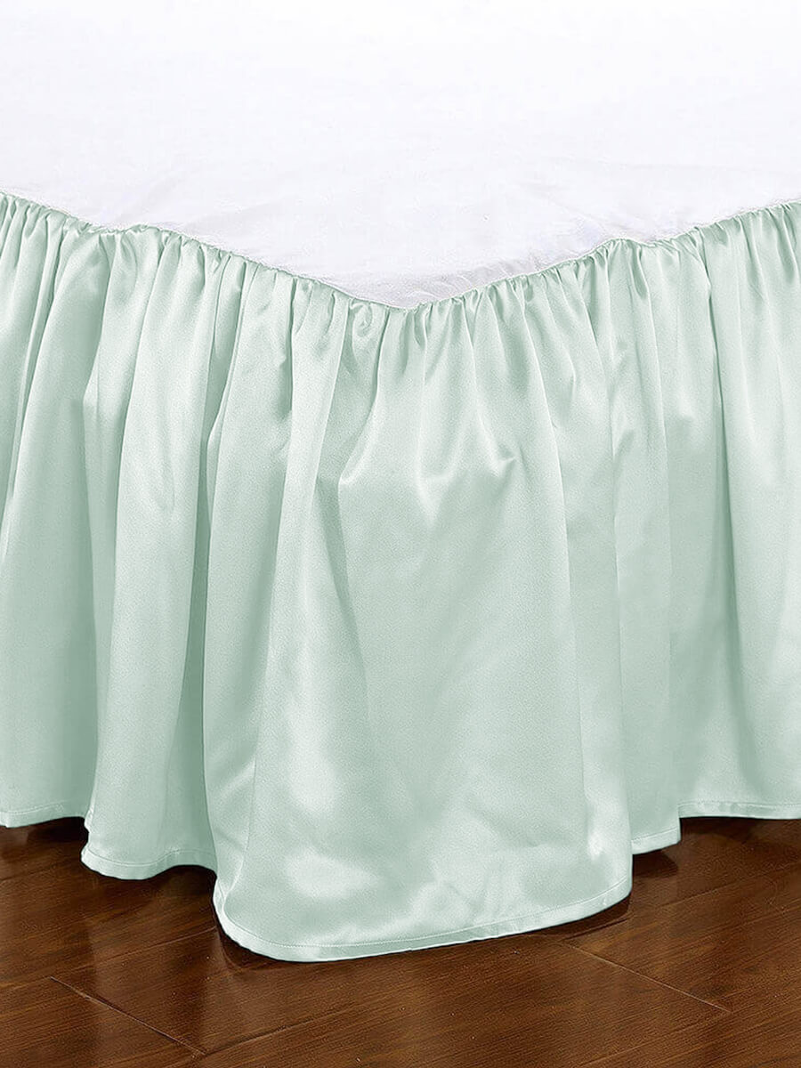 19 Momme Ruffled Silk Bed Skirt