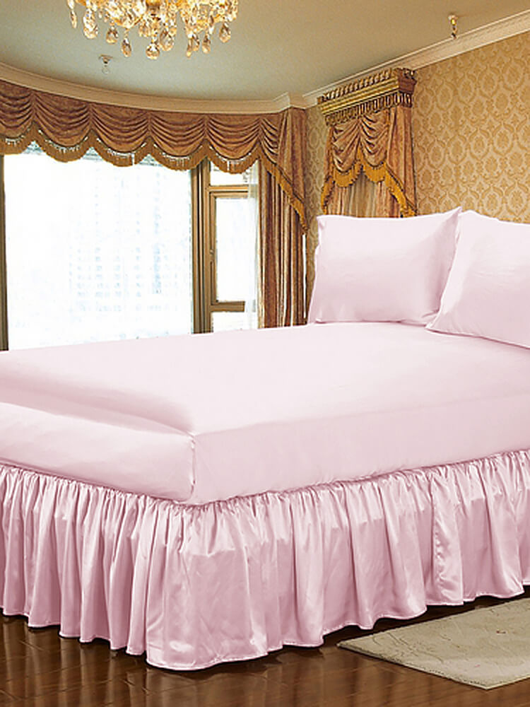 19 Momme Ruffled Silk Bed Skirt