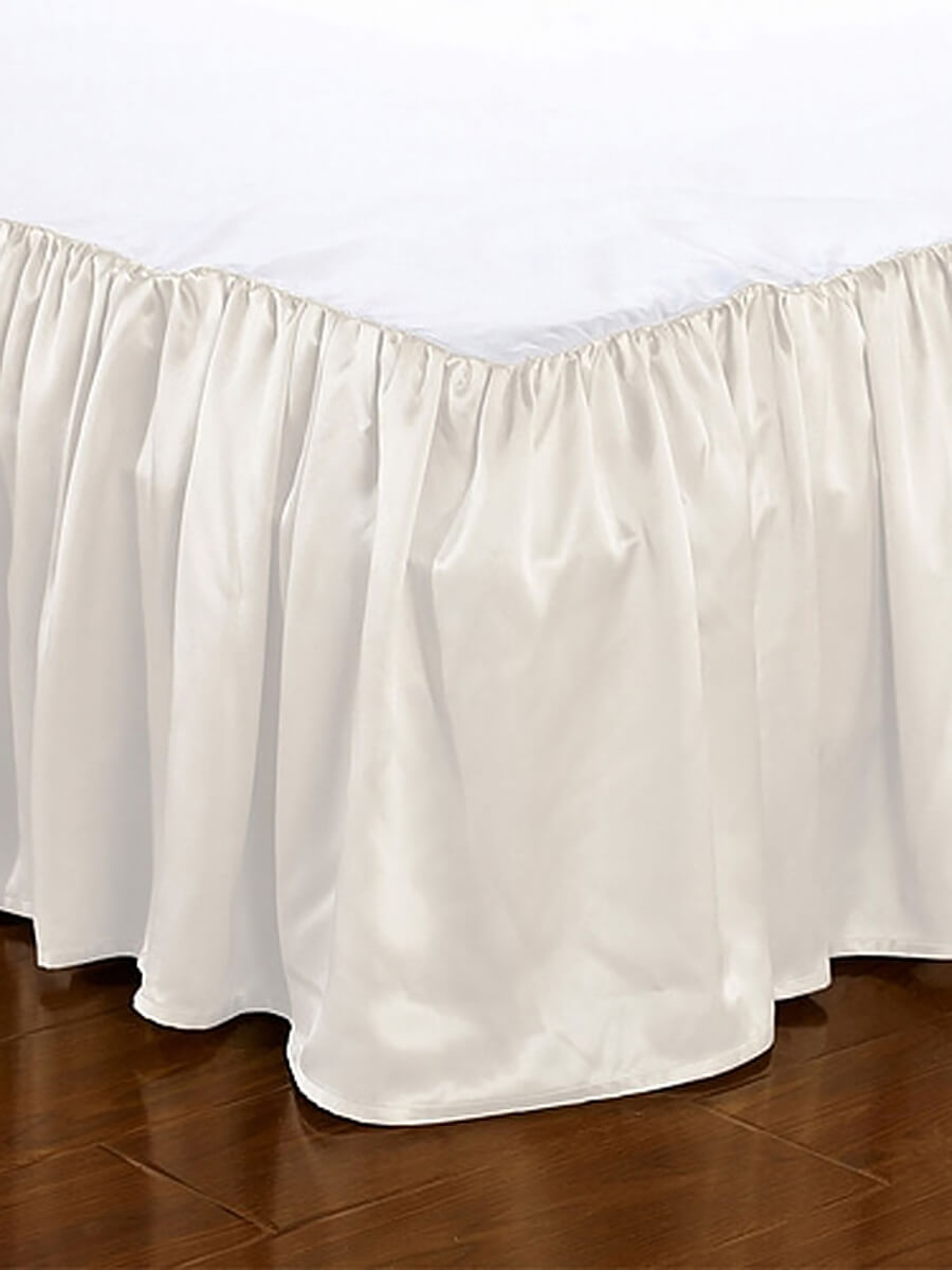 19 Momme Ruffled Silk Bed Skirt