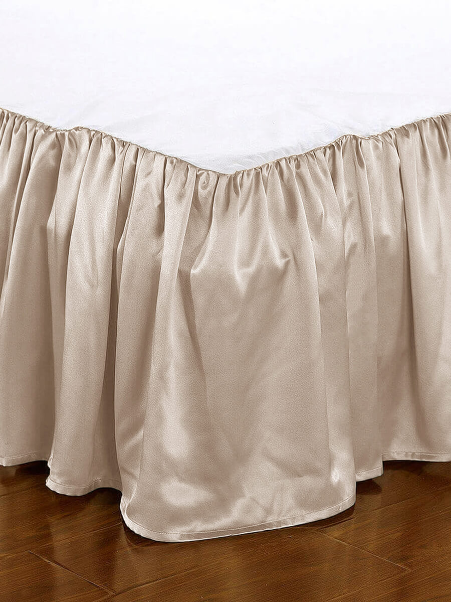 22 Momme Ruffled Silk Bed Skirt