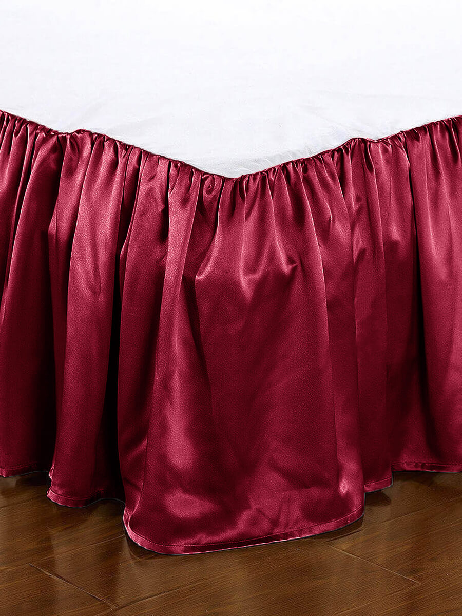 22 Momme Ruffled Silk Bed Skirt