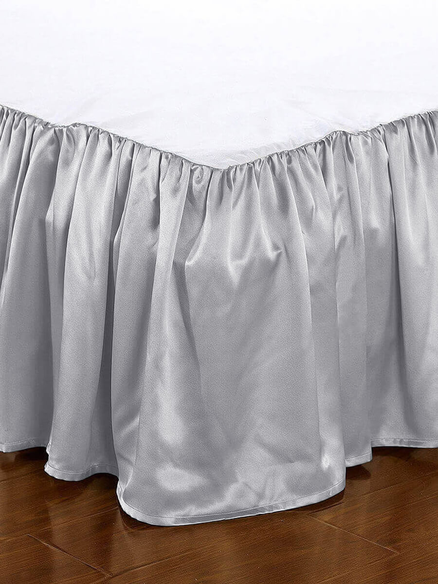 22 Momme Ruffled Silk Bed Skirt