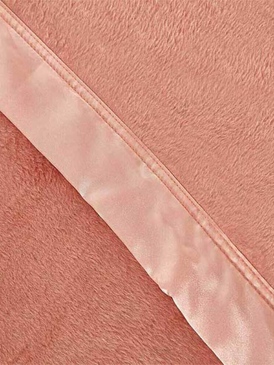 Pink Mulberry Silk Blanket With Silk Charmeuse Boarder