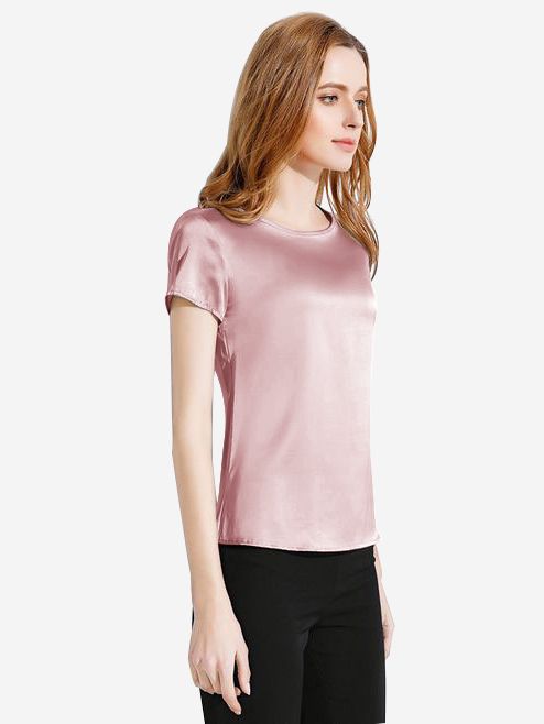 22 Momme Short Sleeve Silk T-Shirts