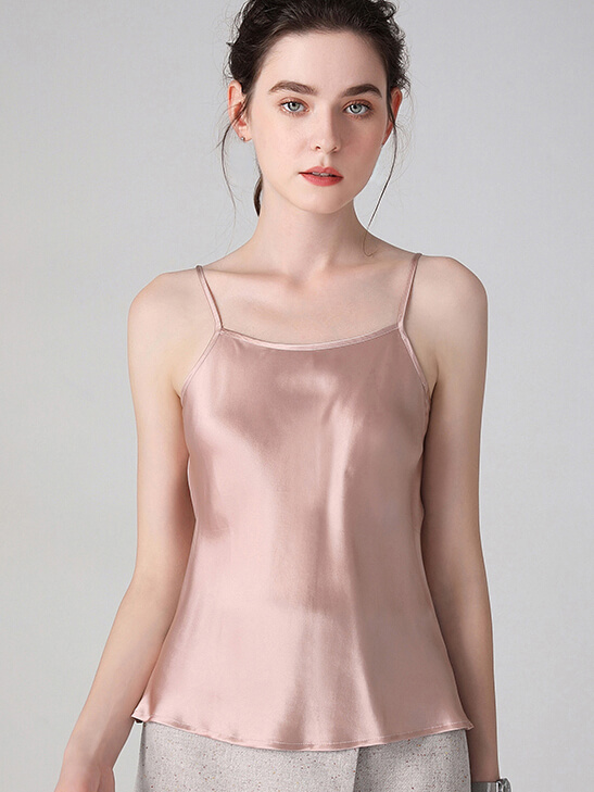 22 Momme Classic Round Neck Silk Camisole For Women