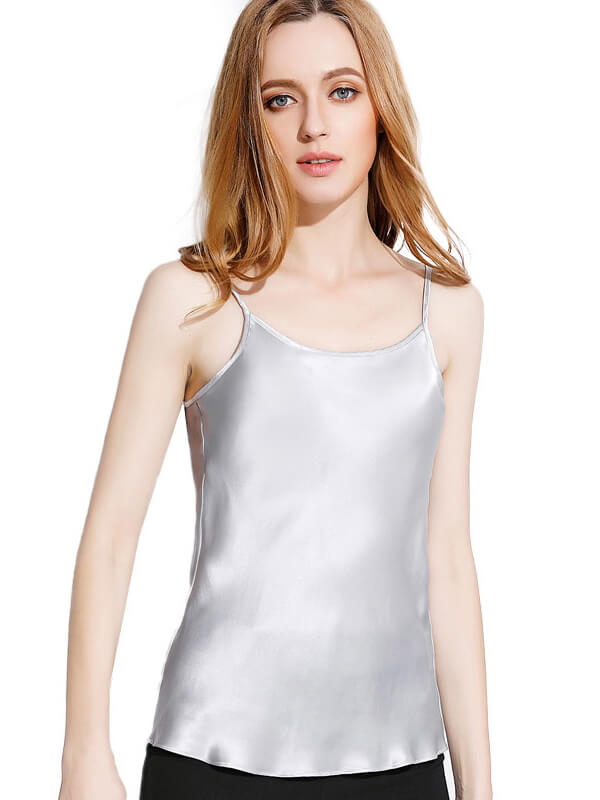 22 Momme Classic Round Neck Silk Camisole For Women