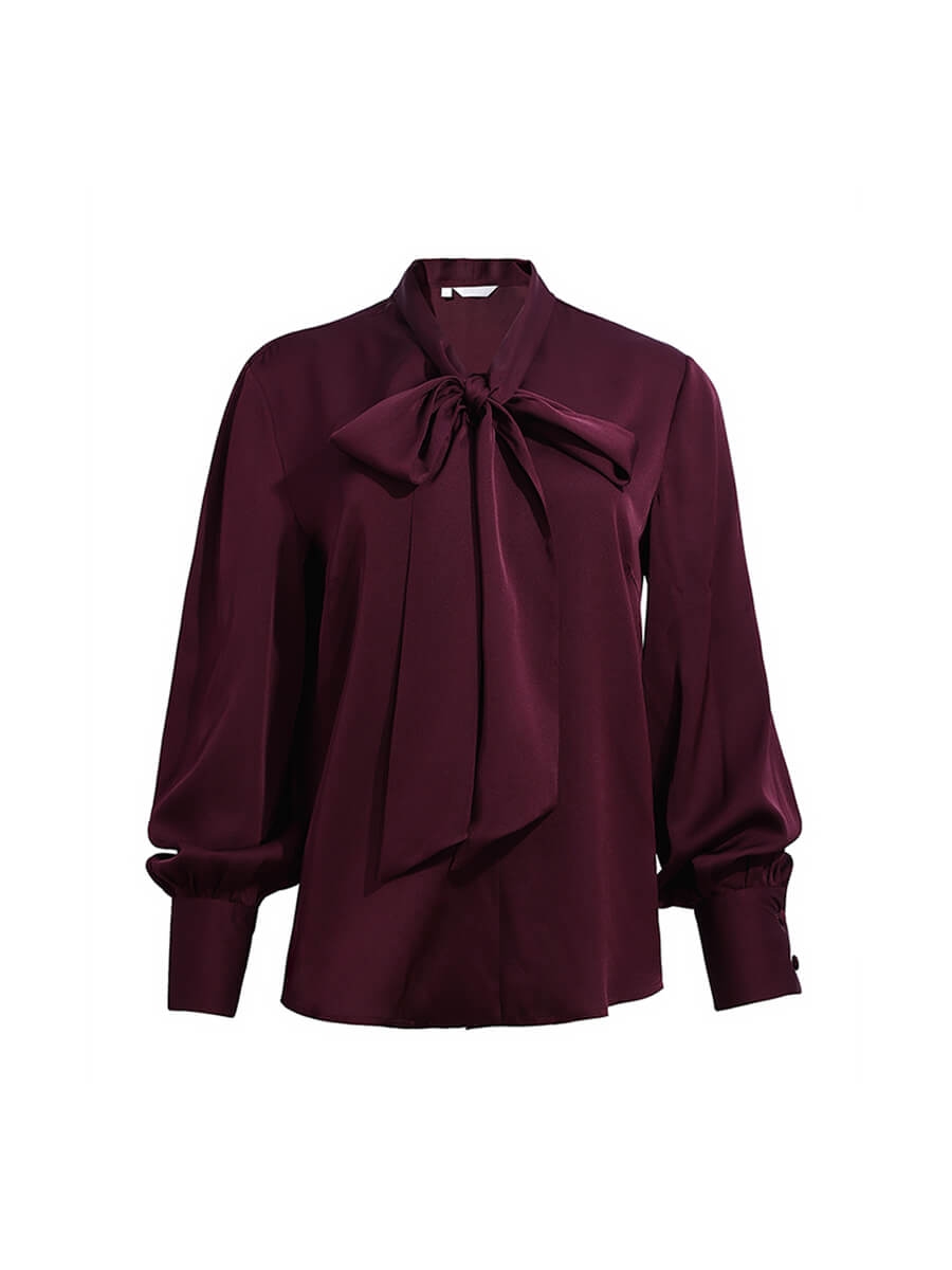 100% Pure Mulberry Button Front Long Sleeve Silk Blouse [SC020] - $99. ...