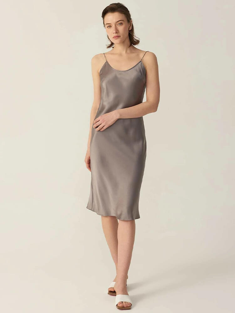 22 Momme Basic Short Silk Slip Dress