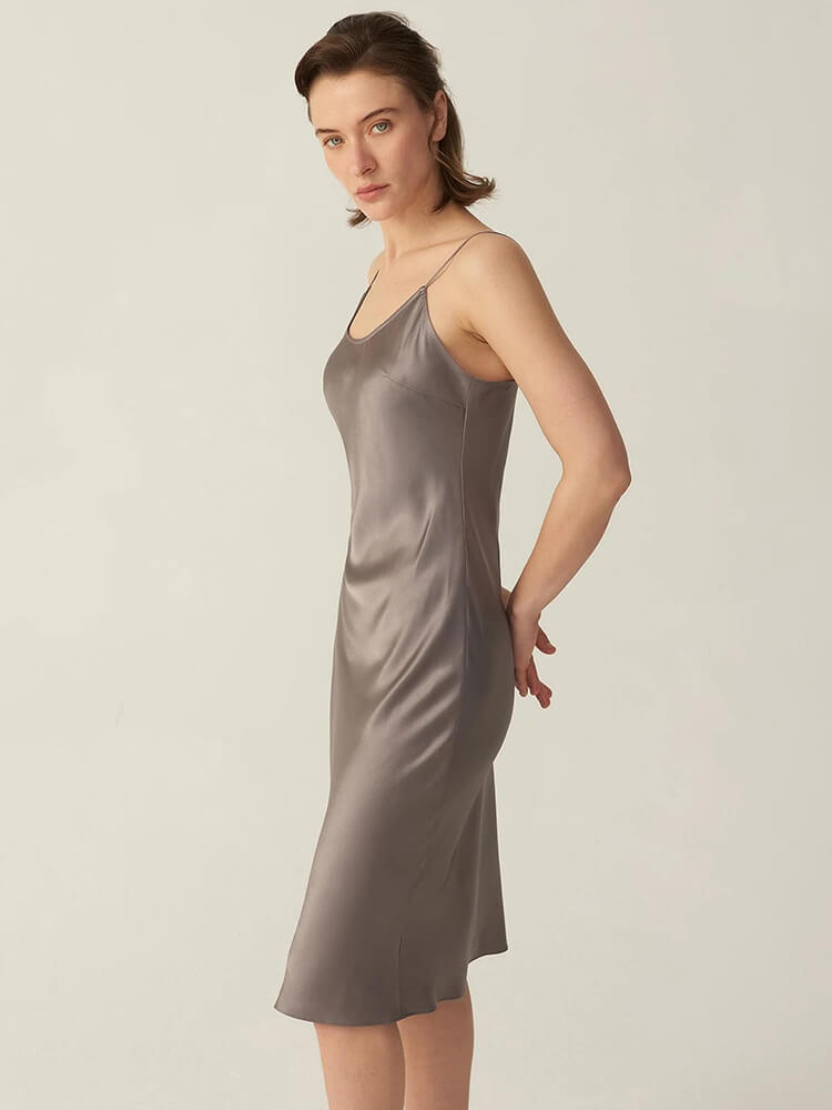22 Momme Basic Short Silk Slip Dress