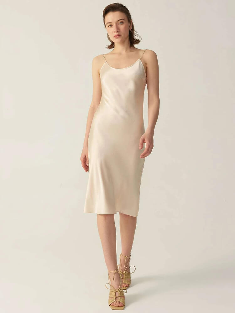 22 Momme Basic Short Silk Slip Dress