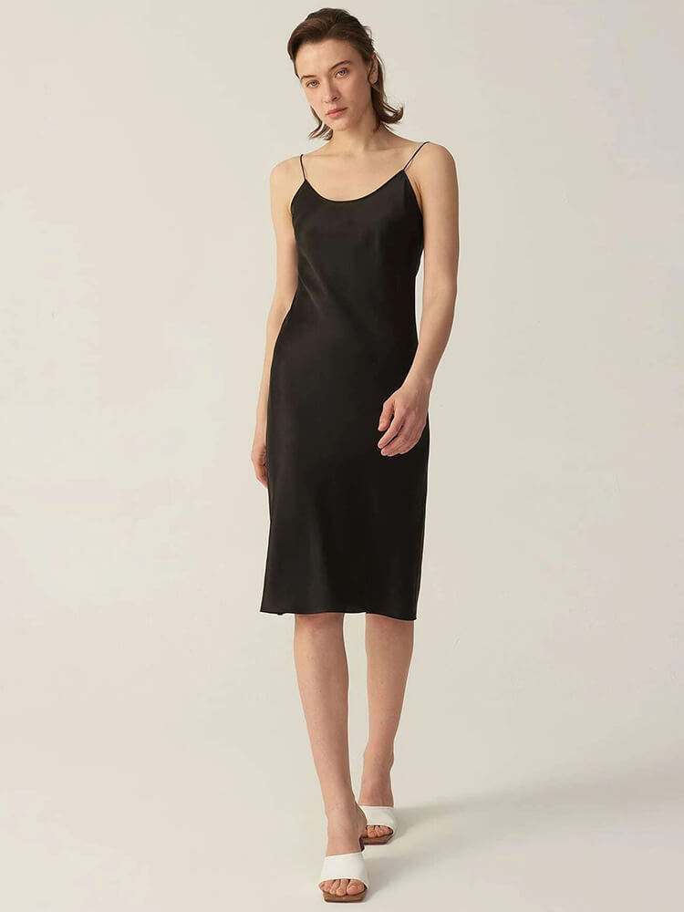 22 Momme Basic Short Silk Slip Dress